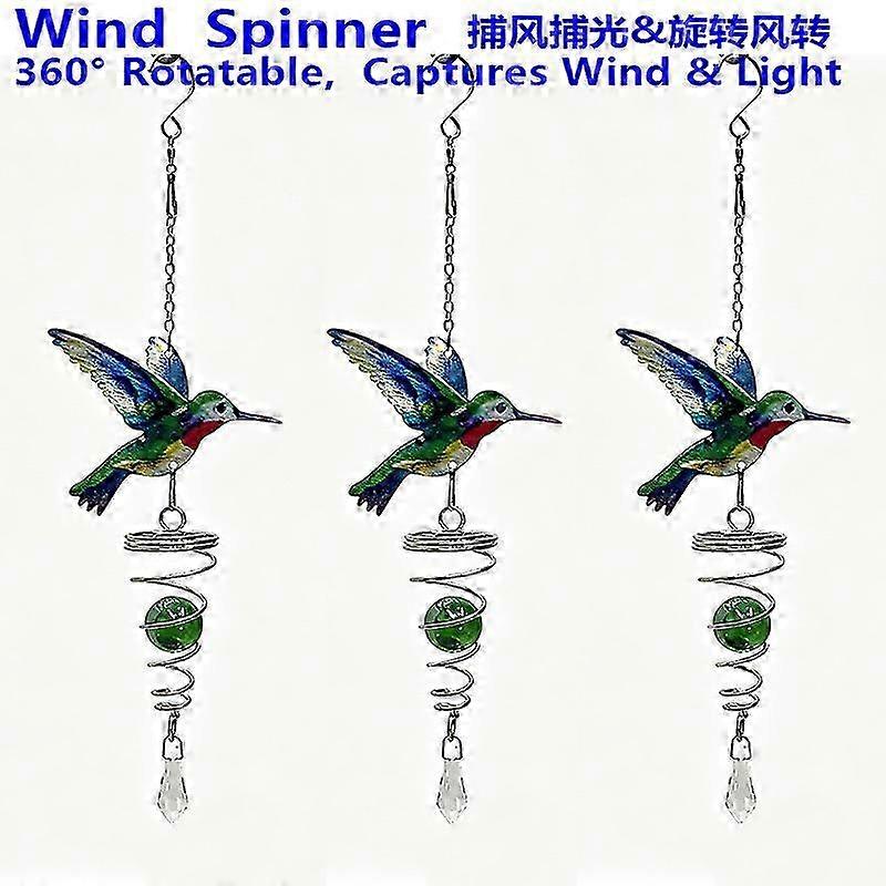 Rotating Hummingbird Wind Chime