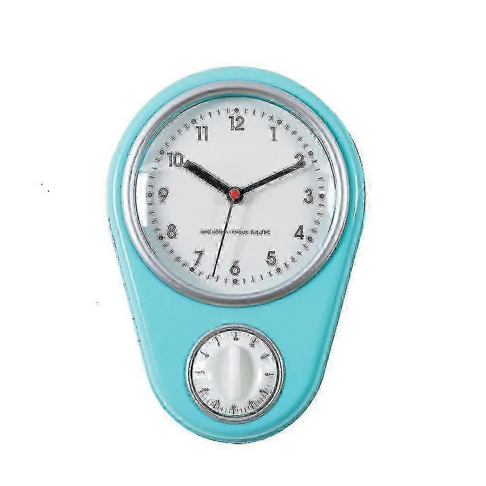 1pc Kitchen Timer Wall Clock Household Timer Modern Style Without Battery For Home (blue)