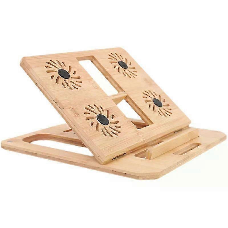 Bamboo Laptop Stand Foldable 6-Height Vent