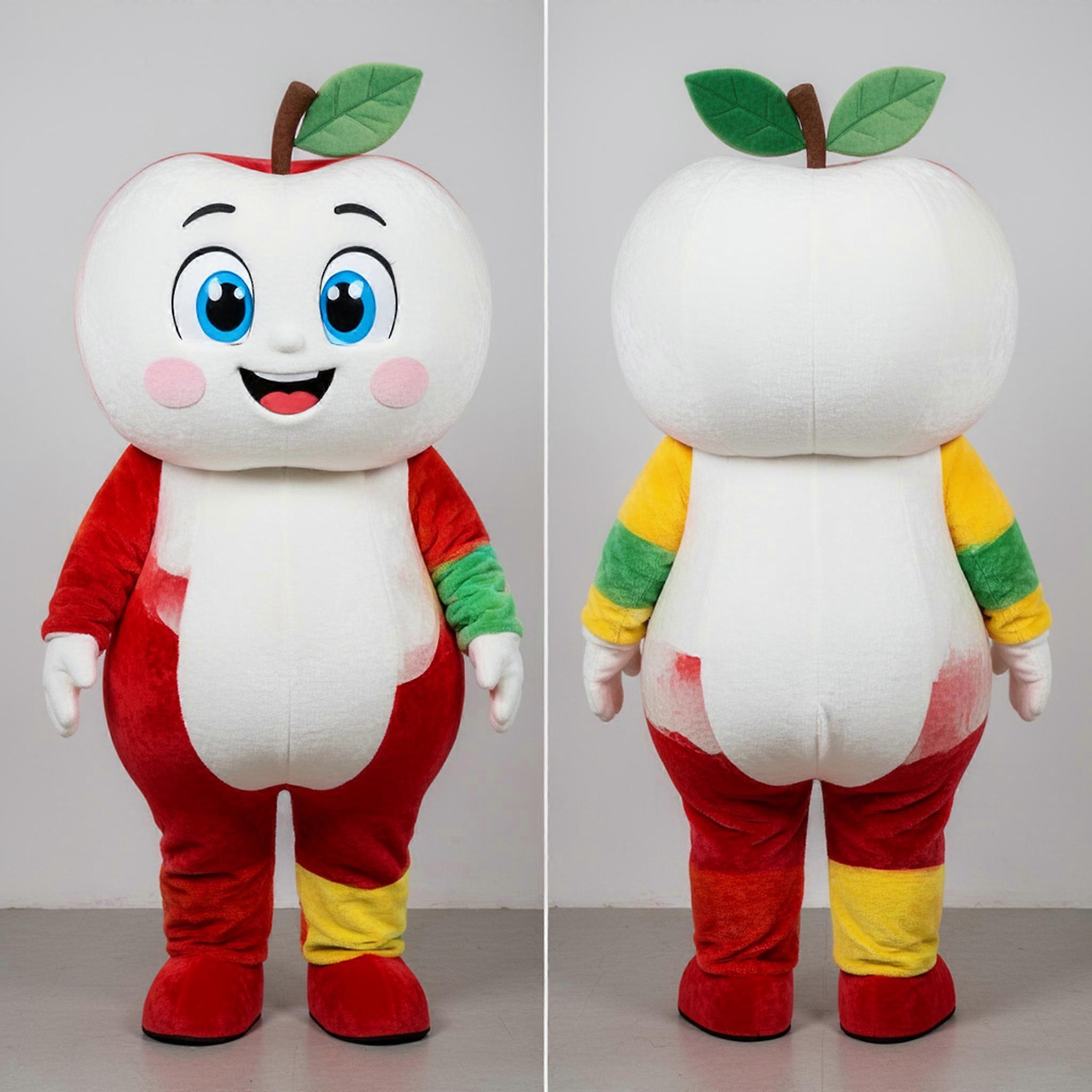 MASTICOT Vibrant Red Rounded Apple Mascot