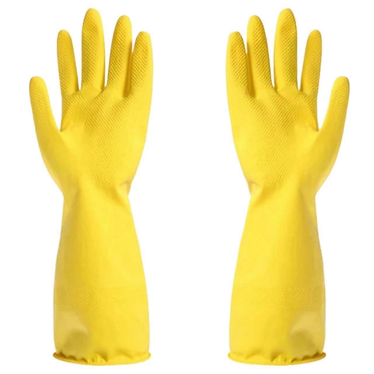 Durable Textured Rubber Gloves Medium Size