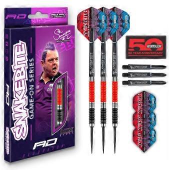 Stalen punt dartset met dartvluchten en dart schachten, 20g