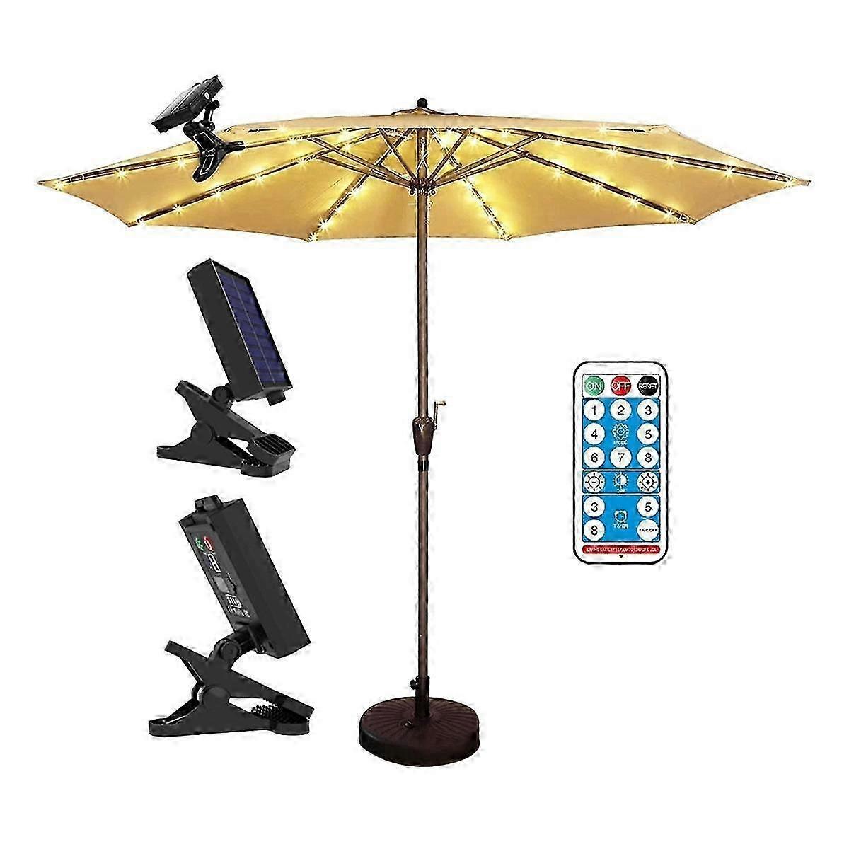 Solar Powered Umbrella Lights 104 LED