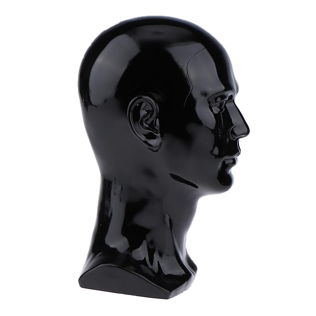 Männlicher Schaufensterpuppenkopf, PVC, Grau, Schwarz, Mannequin-Kopf