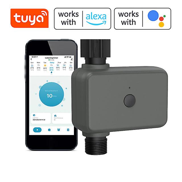 Intelligent Tuya App Bt Water Timer Rain Delay Programmable Irrigation Timer With Automatic And Manual Watering Hub Required