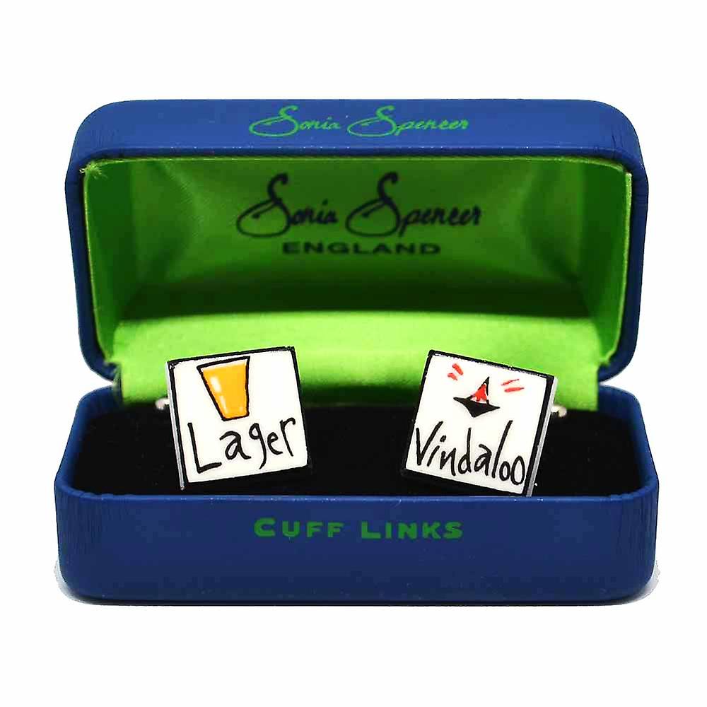 Lager/Vindaloo Cufflinks by Sonia Spencer