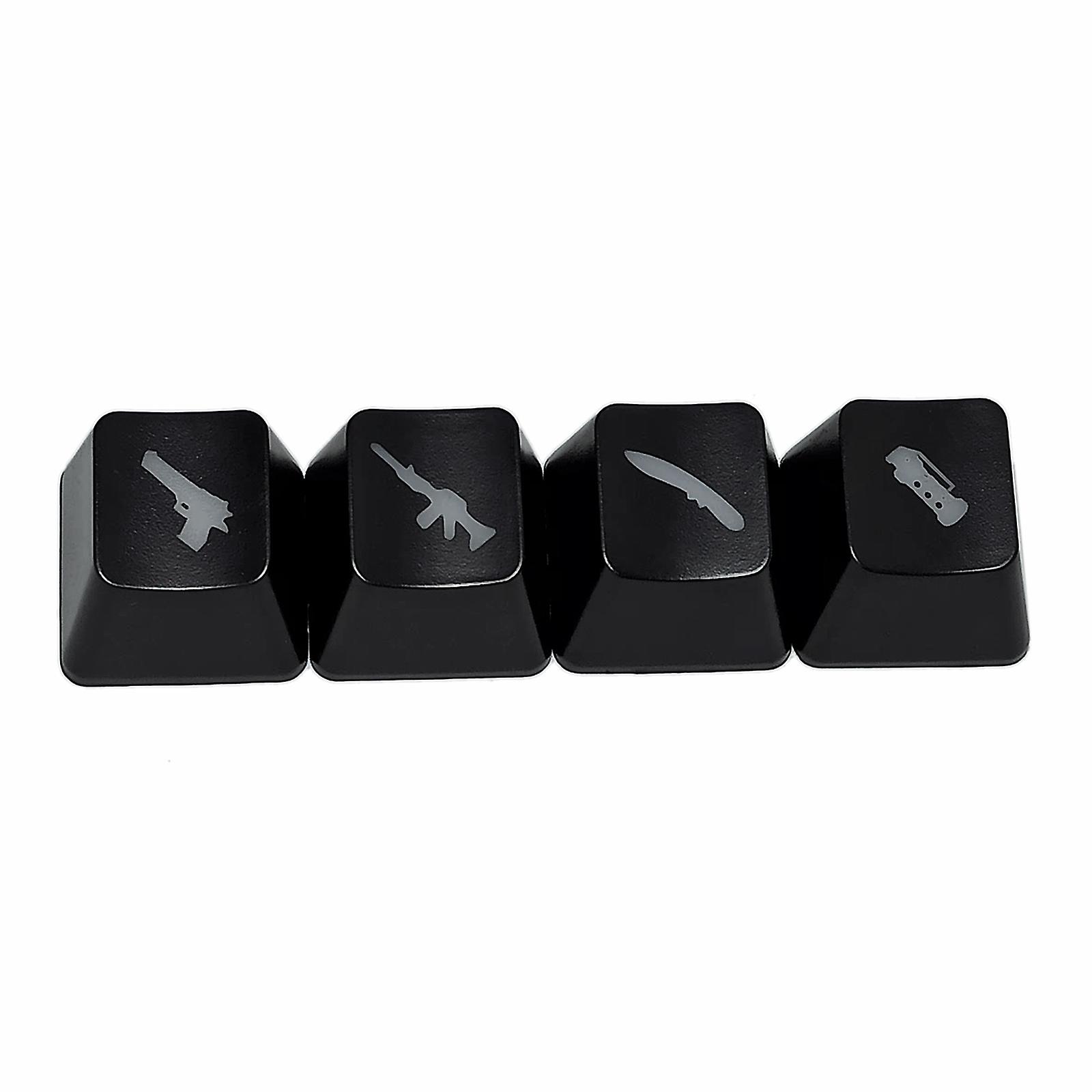 4PCS DIY ABS Backlit Mechanical Keyboard Keycap OEM R4 Height Personality Transl