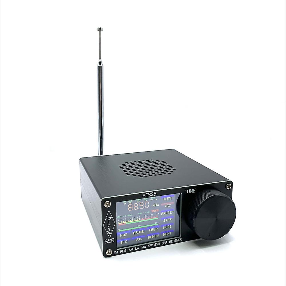 All-band Radio Receiver Aluminium Alloy Cover Dsp Receiver Fm Lw Mw Sw Ssb With 2.4 Inch Touching Screen Search Ham Band