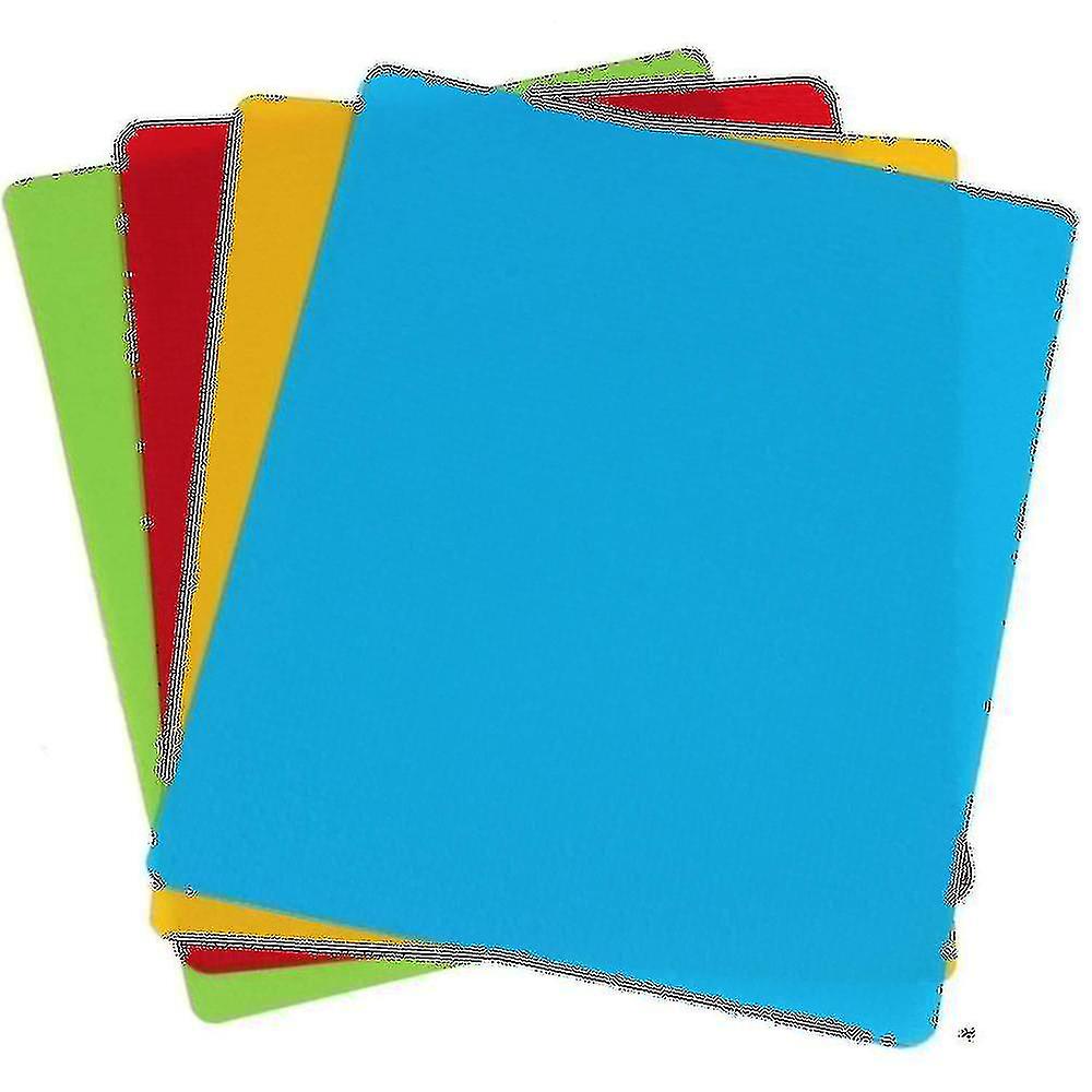 4pcs Non-slip Rectangle Plastic Cutting Mats Food Cutting Board