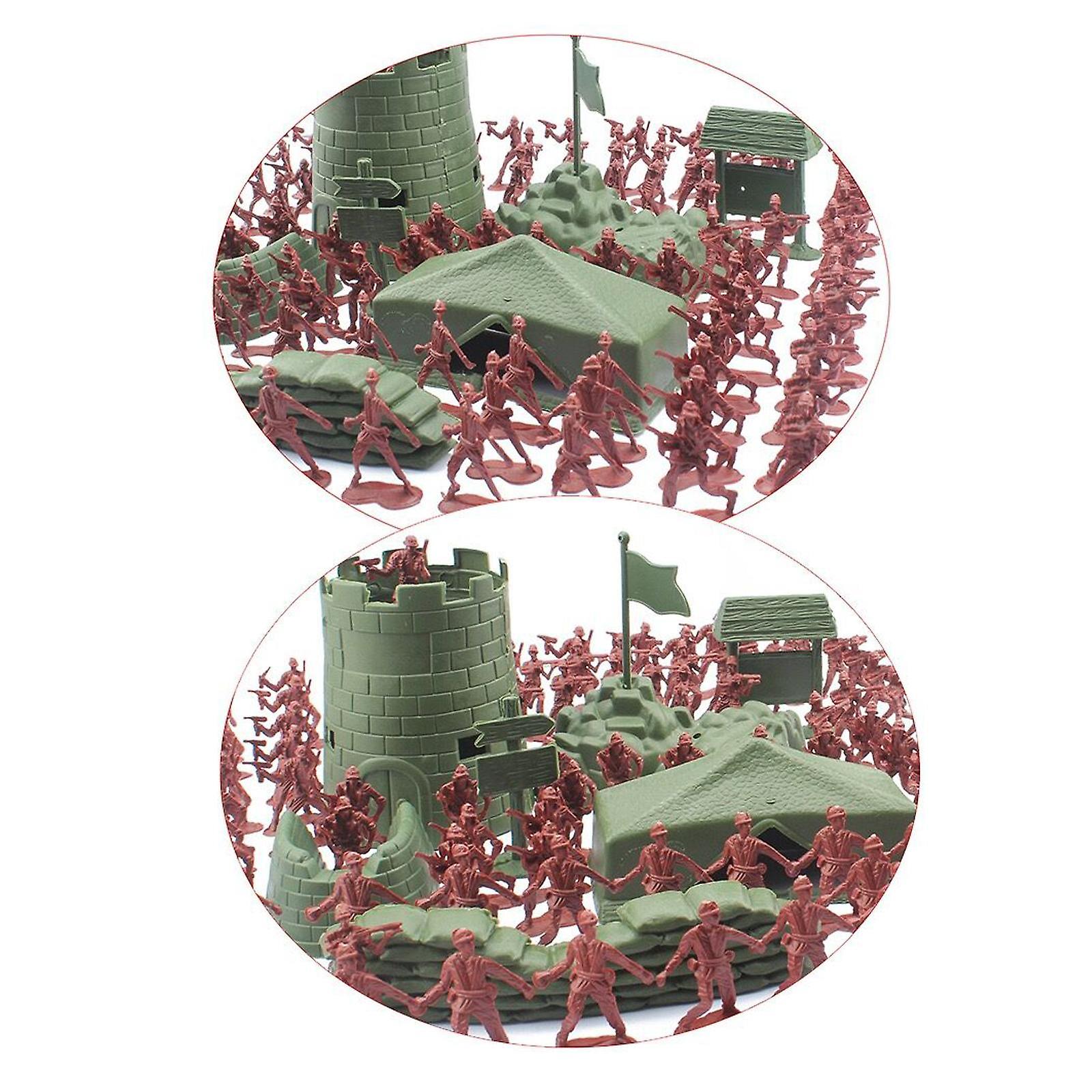 100pcs/Lot Army Combat Game Toys Soldier Models Set 4cm