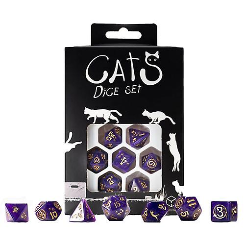 PURRITO Q Workshop Cats 极具收藏价值的优质独特骰子套装 7 件