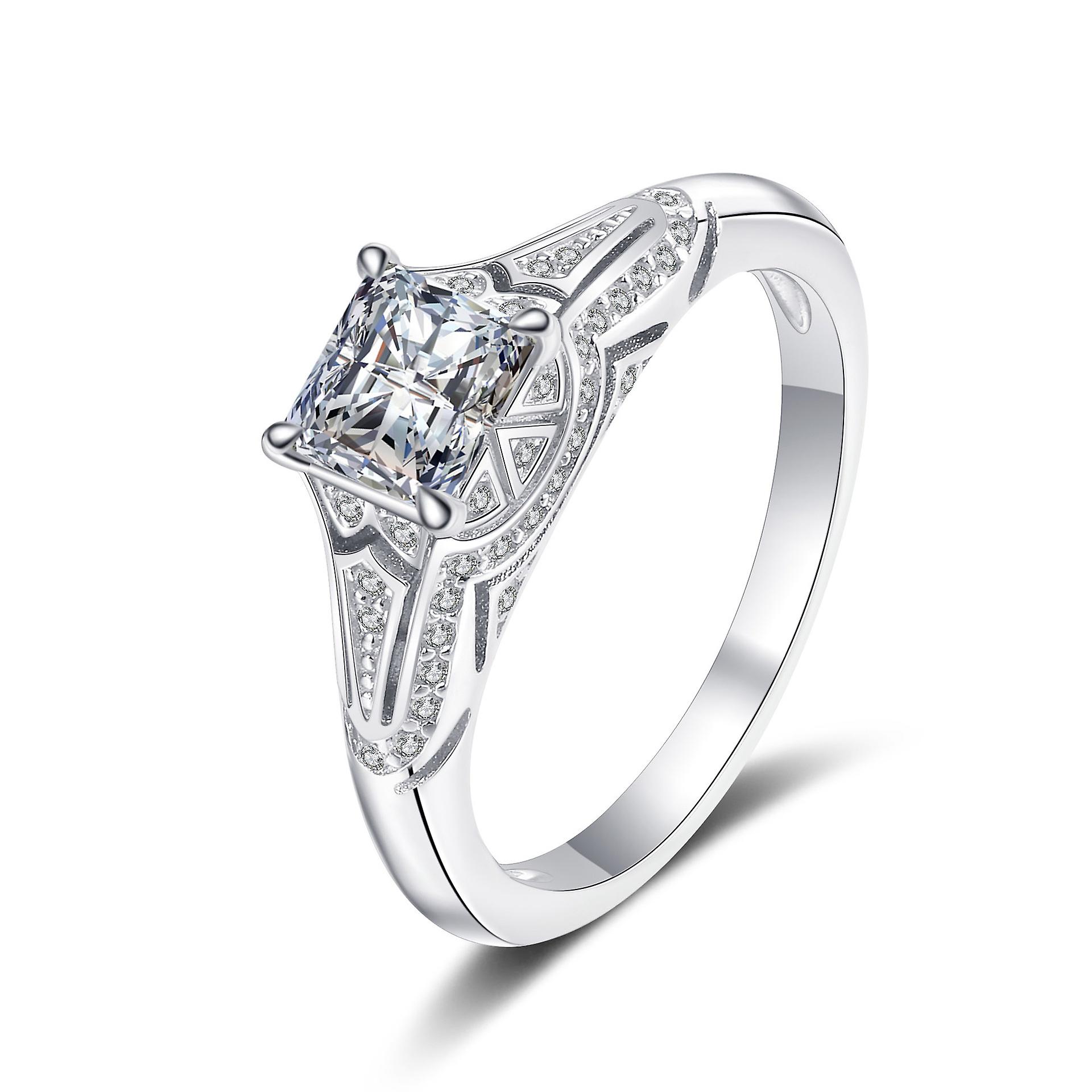 925 Sterling Silver Moissanite Ring