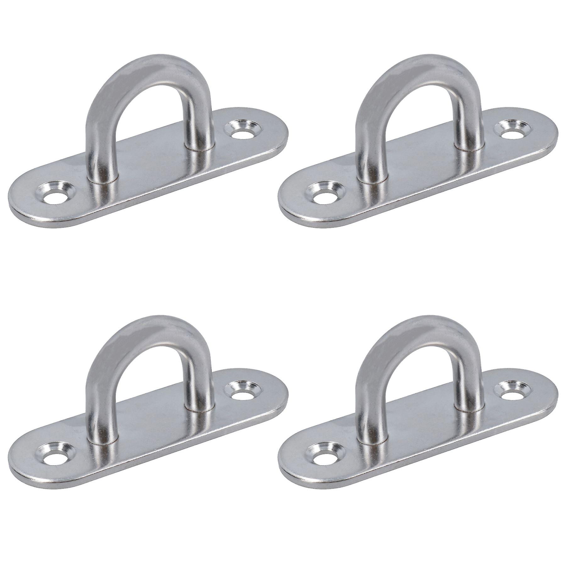4 Pack 6mm Pad Eye Plate Tie Down Anchor Ring Stainless Steel A2