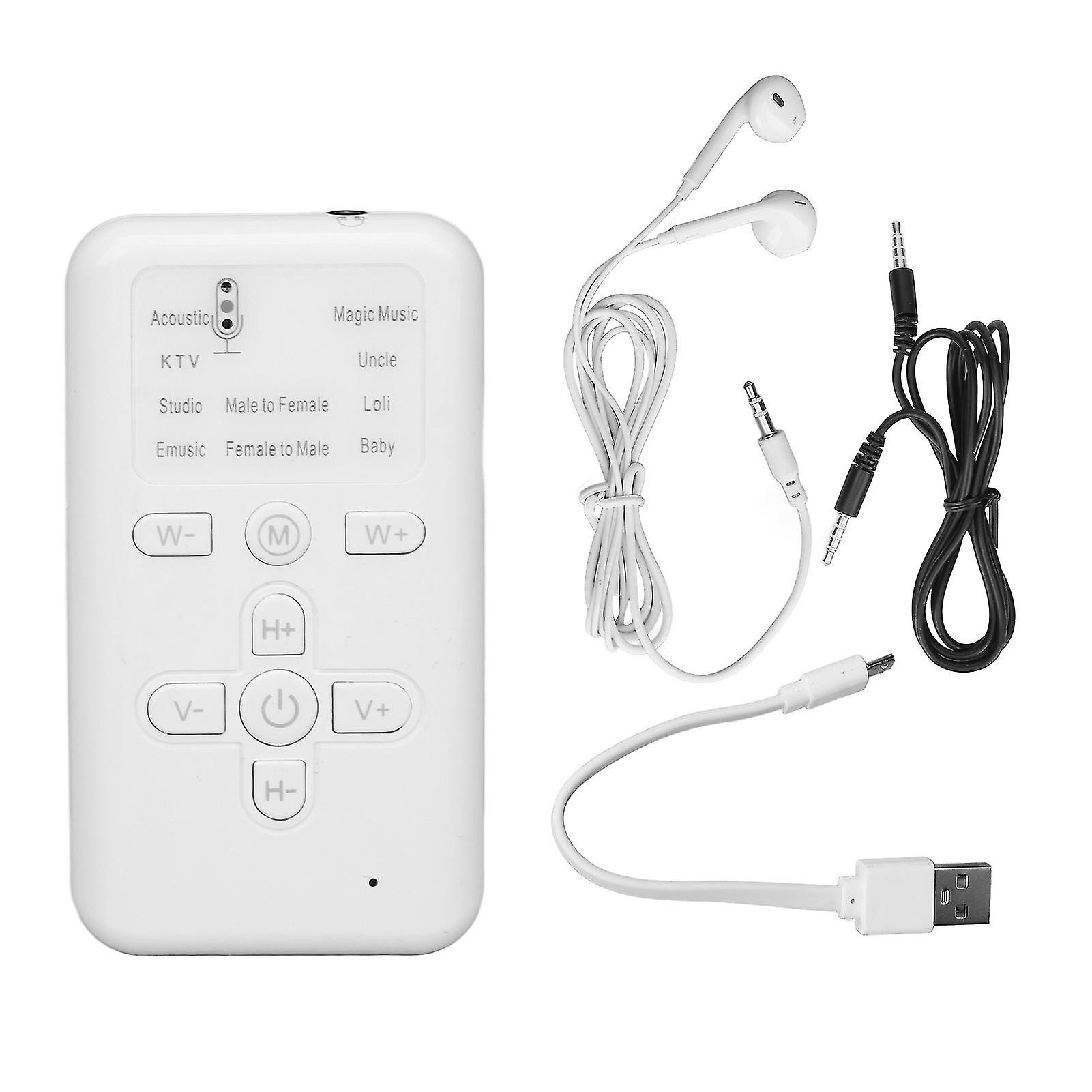 Live Sound Card Voice Changer 8 Sound Effects Plug and Play Handheld Mini Voice Changer Device for Phones Tablets PC