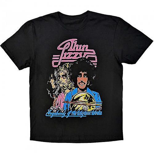 Thin Lizzy Unisex Adult Vagabonds Of The Western World Tracklist Back Print Cotton T-Shirt