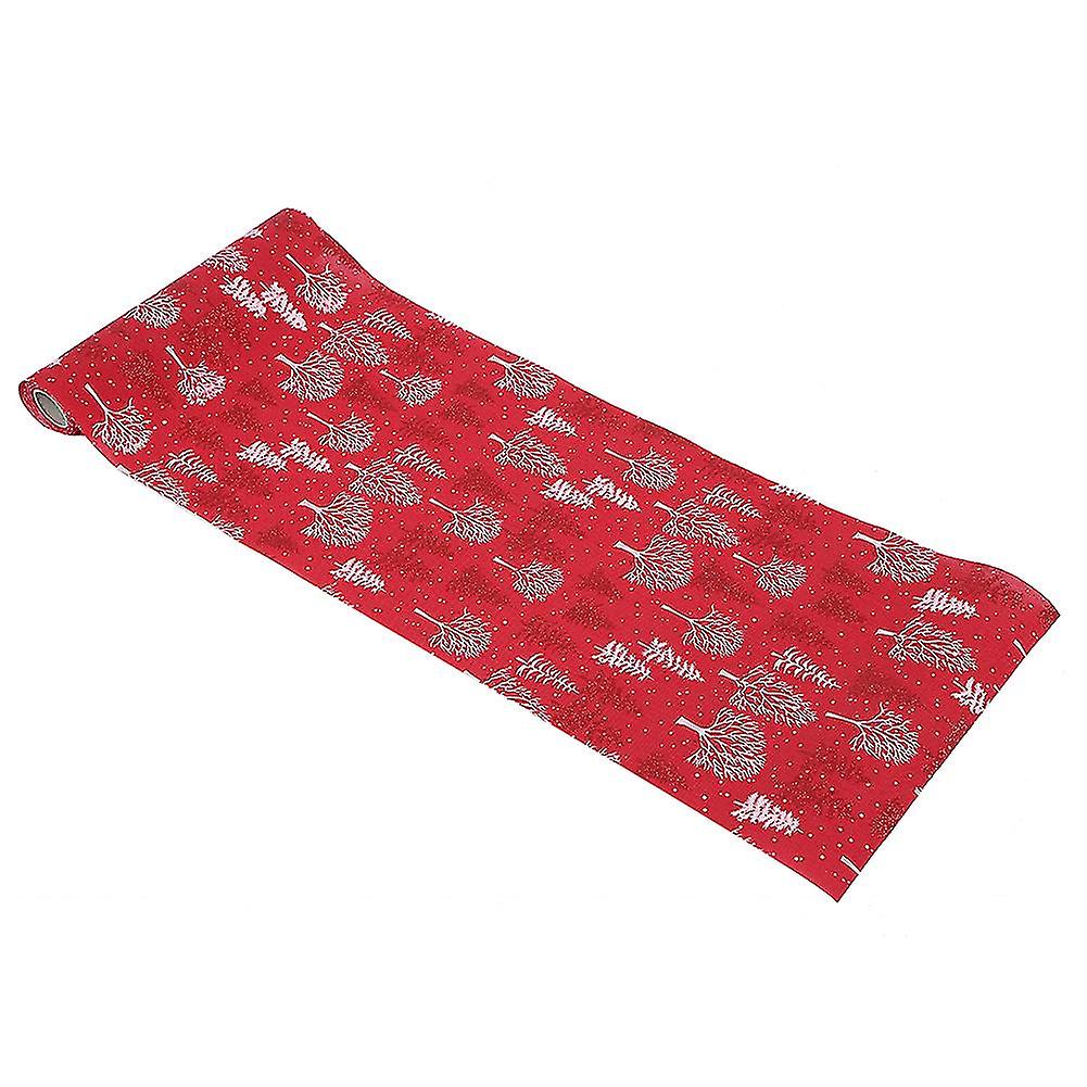 GPB Household Christmas Polyester Printed Table Runner Cloth Home Party Banquets DecorationA Type Red Christmas Tree