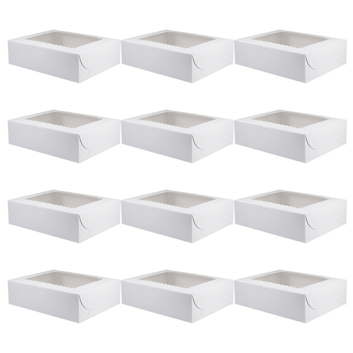 12pcs Handy Cake Wrapping Boxes Paper Cupcake Packing Box
