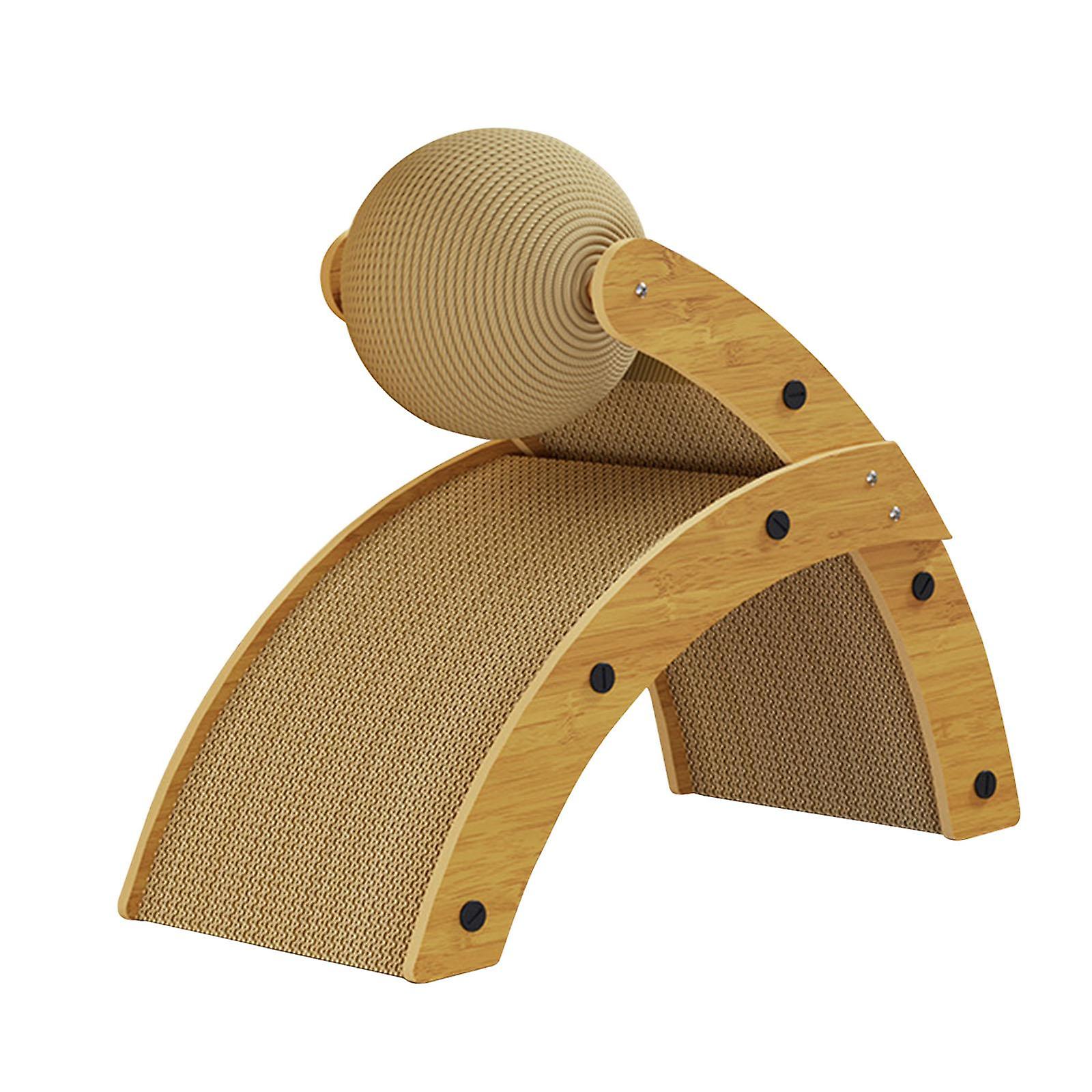 Cat Scratcher Pad Corrugated Scratch Ball Crafts for Cat Playing Bite Resistant 23.2cmx41.6cmx38cm