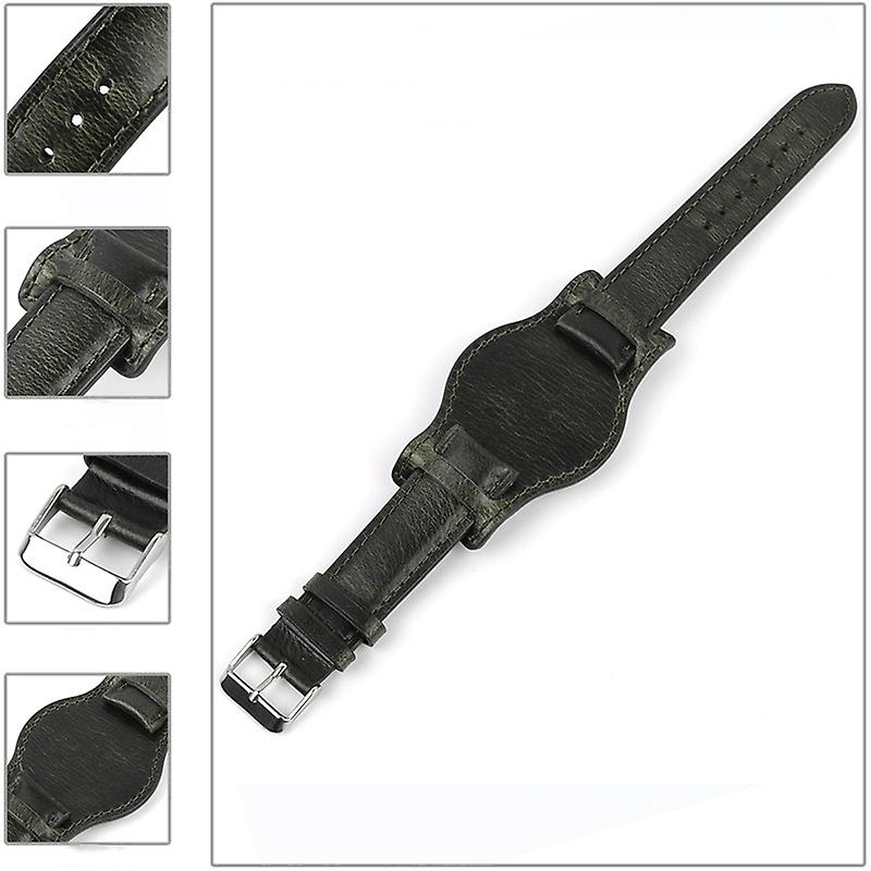 Pentru Tudor Qicheng Biwan Little Red Flower Leather Belt Bottom Bracket Watch Strap