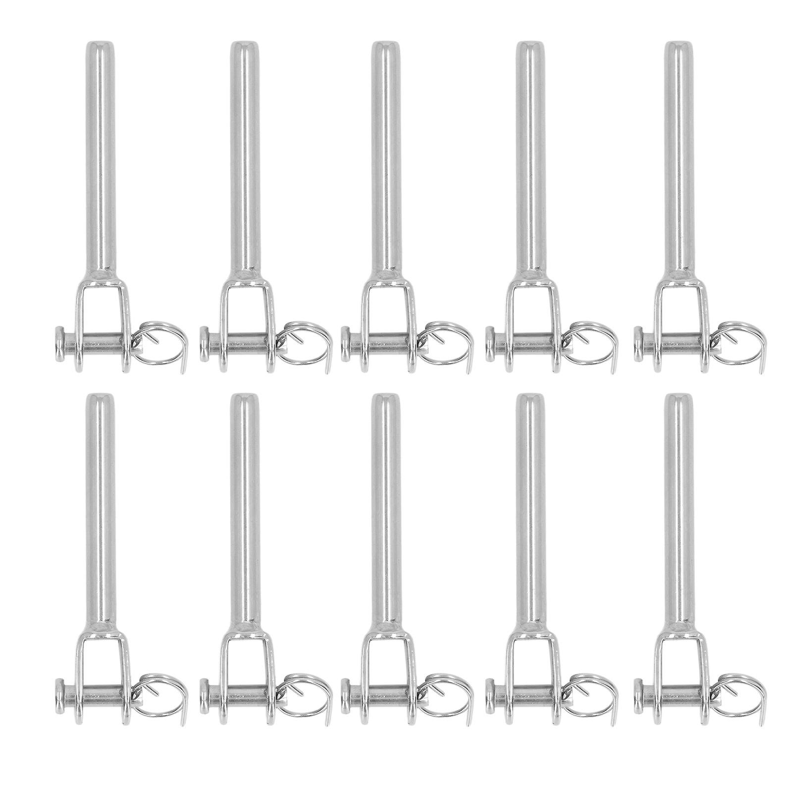 10 Pcs Jaw Swage End Fitting 316 Stainless Steel Rust Corrosion Resistance 3mm Wire Cable Rope Jaw Rigging