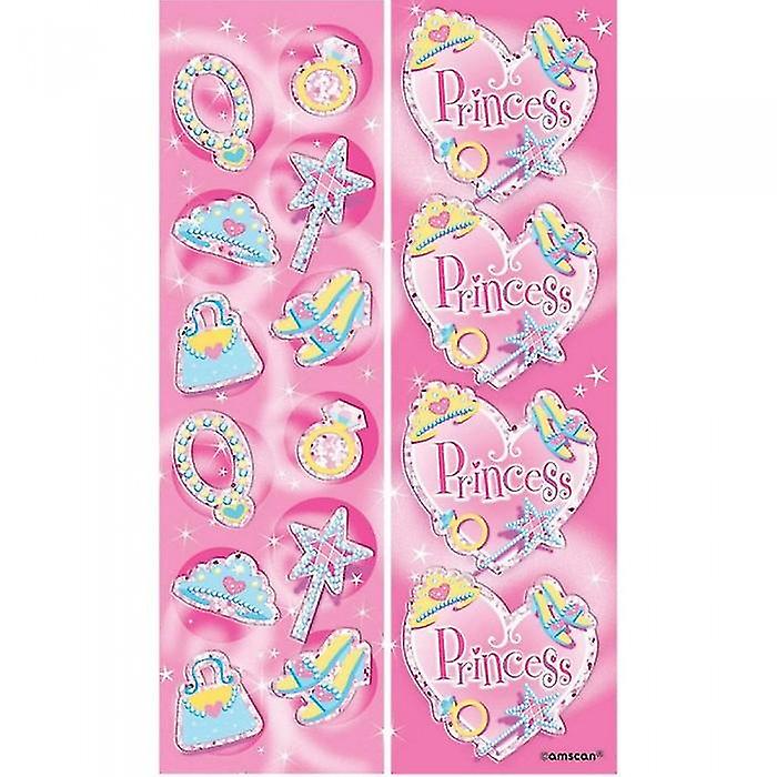 Amscan Princess Sticker Sheet (Pack of 8)