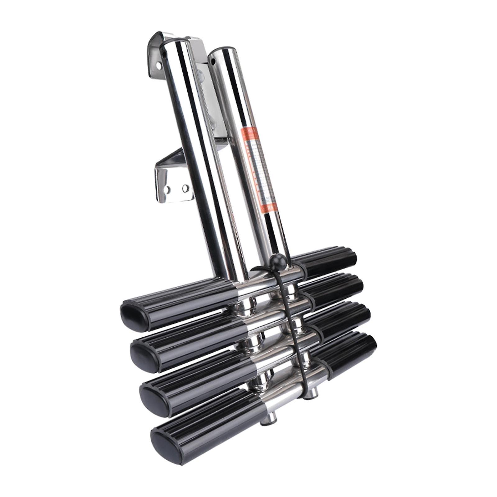 Telescoping Pontoon Boat Ladder Extendable Ladder for Dinghy Yacht Camper RV 3 Steps