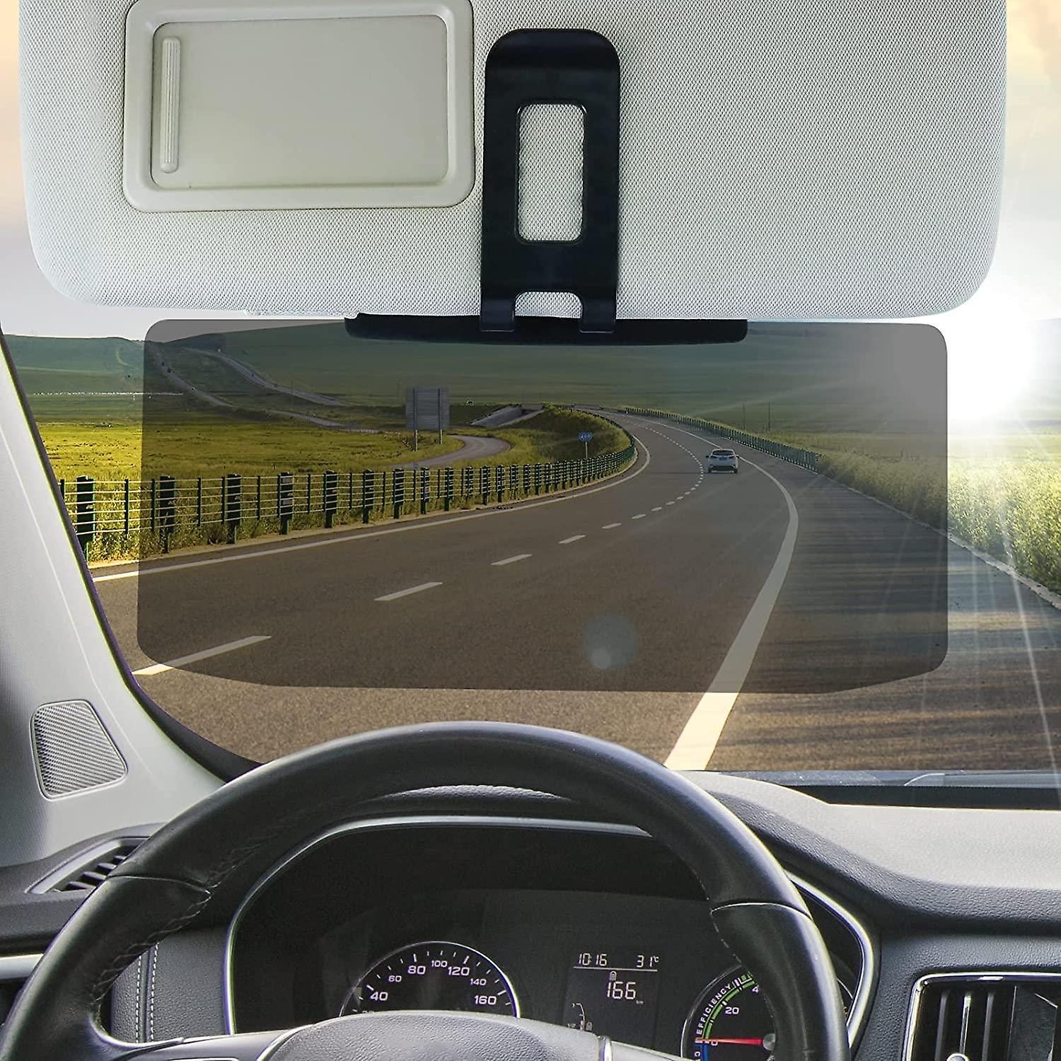 2PCS Car Sun Shade Extender, 12.6"*5.7" Car Sun Shade Extender, Transparent Adjustable Sun Shade Gla