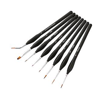 8pcs Professional Detail Paint Brushes Set Miniature Fine Tiny Artist Brushes Nylon Hair Wooden Hand