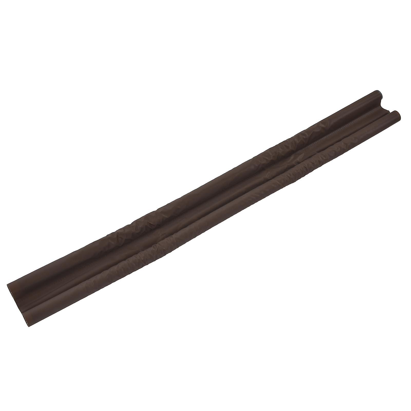 Door Bottom Sealing Strip Sound Insulation Windproof Dustproof Buffer Brown Foam for Home