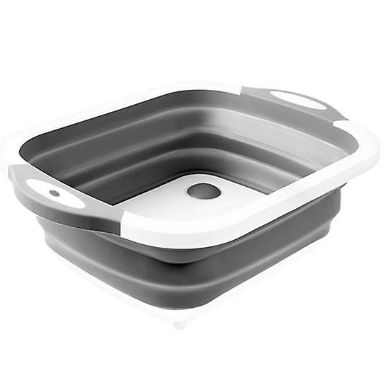 Folding Cutting Board with Deep Groove Design Anti-mildew Non-slip Easy to Clean Multifunctional Drainer Basket