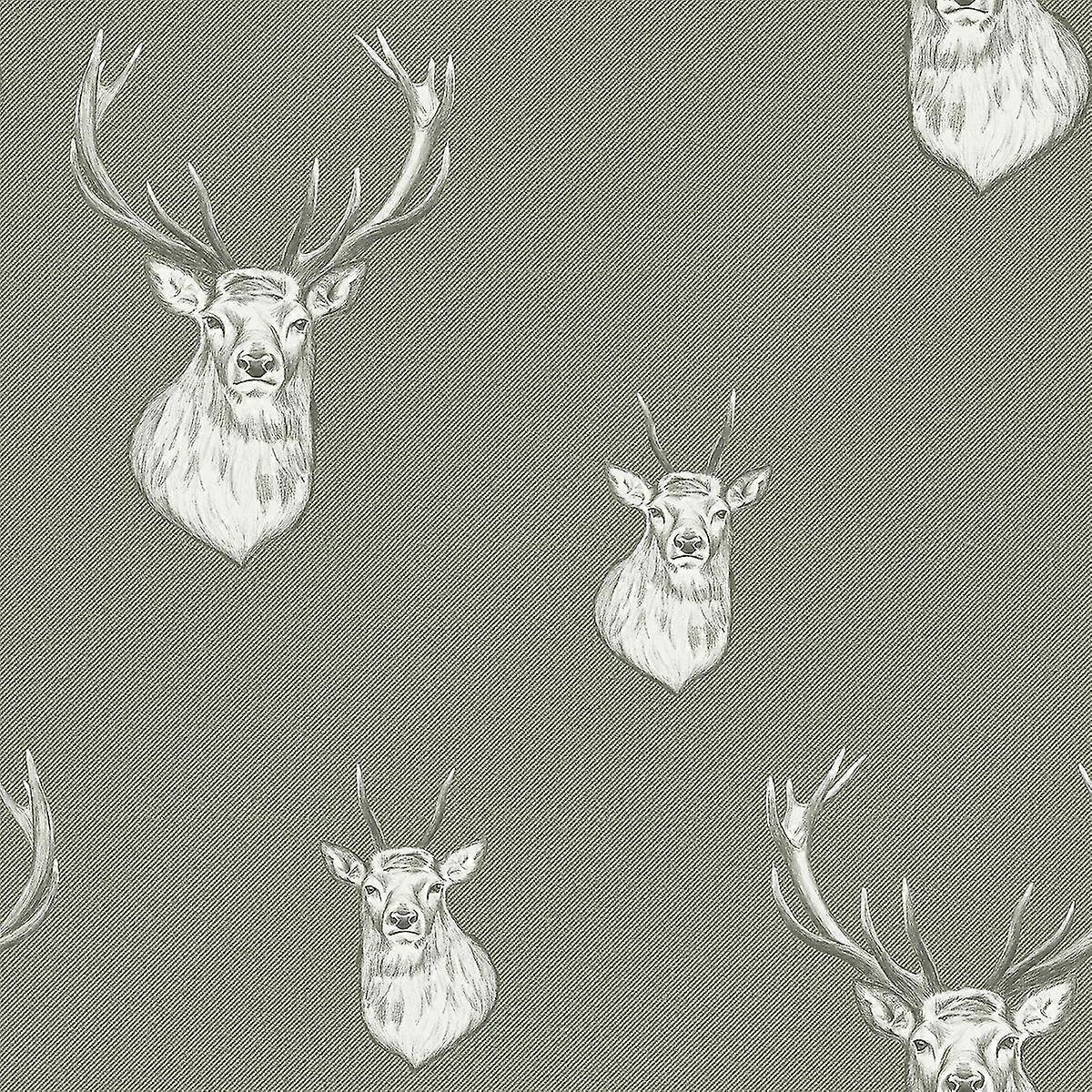 Catherine Lansfield Stag Wallpaper Muriva