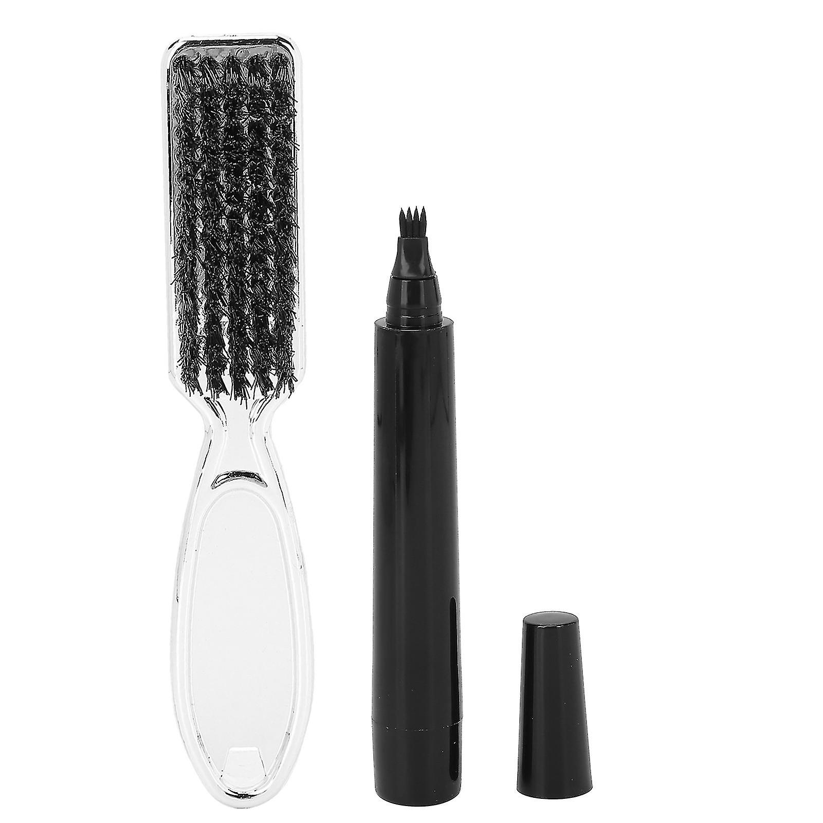 Men's Portable Sweatproof Waterproof Mustache Beard Pen Filler with Brush