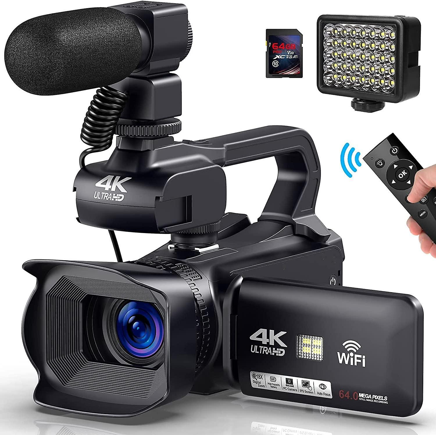 Camcorder 4K Touch Screen 18x Digital Zoom