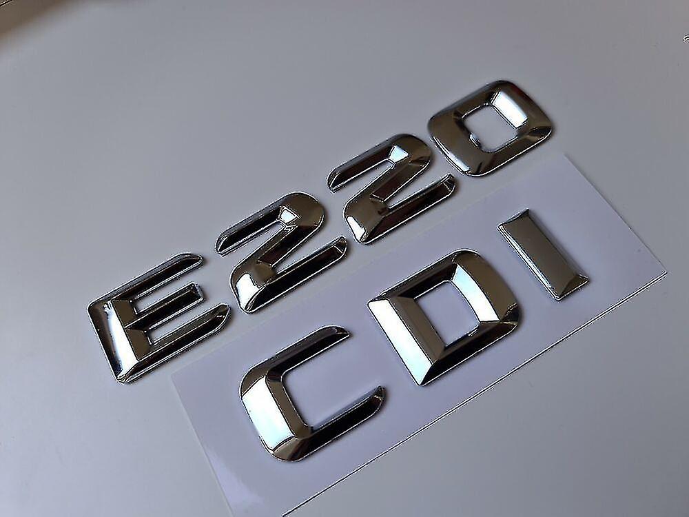 E220 Cdi Silver / Chrome Letter Number Rear Boot Badge Emblem E Class Mercedes