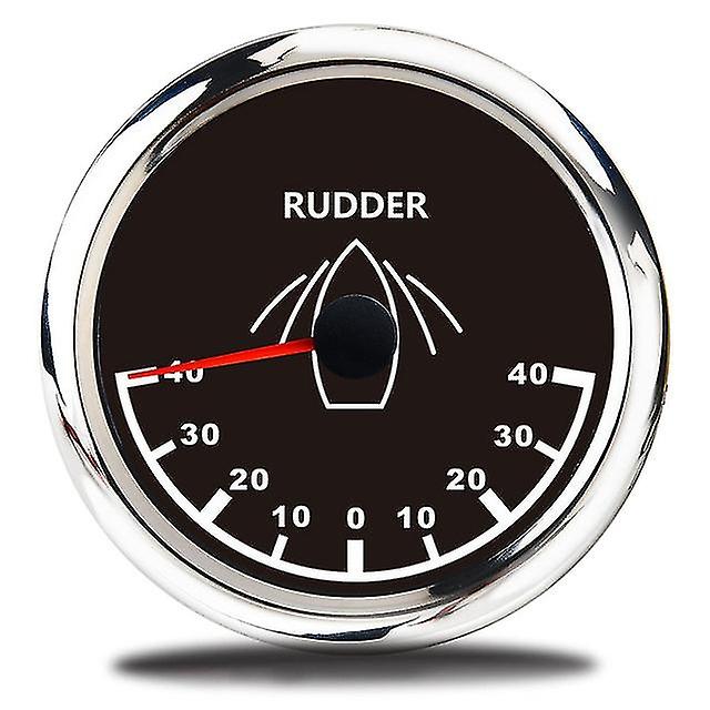 85mm Boat Marine Rudder Angle Indicator Gauge 0-190 Ohm Rudder Angle Meter Sensor Red Backlight 12v/