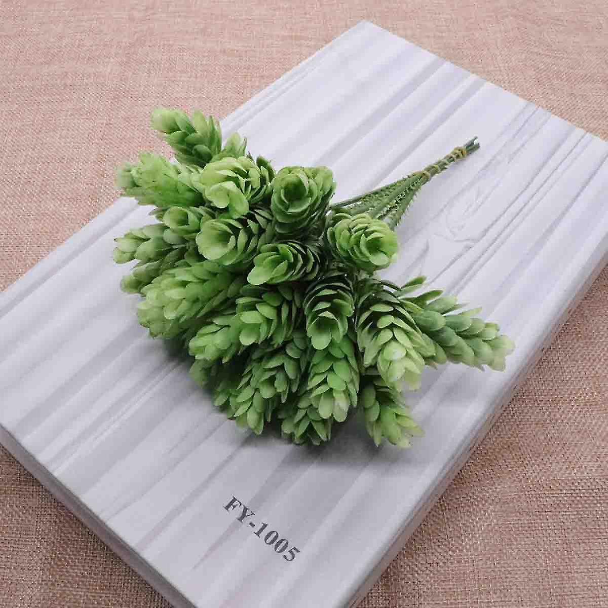 30 Heads/bundle Pine Cone Simulation Pineapple Grass Artificial Plants Diy Home Vases For Decoration Fake Plastic Flower Pompon