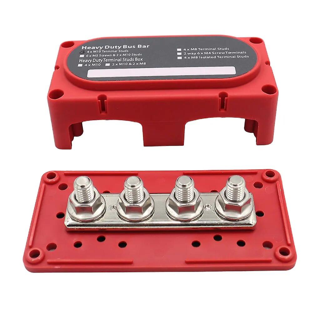 300a 48v Modular Design Board Case 4/12 Terminal M10/m6 Studs Power Distribution Block Bus Bar Heavy Duty Bus Bar Terminal Block