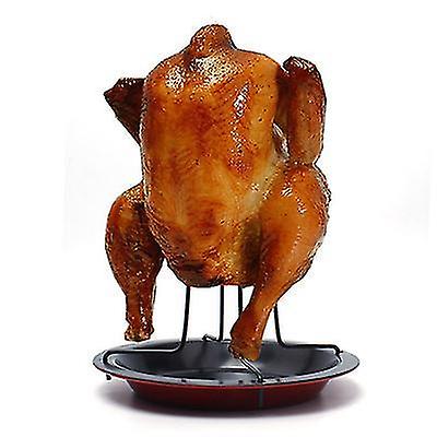 Stainless Steel Vertical Meat Poultry Grilled Chicken Rack X1457
