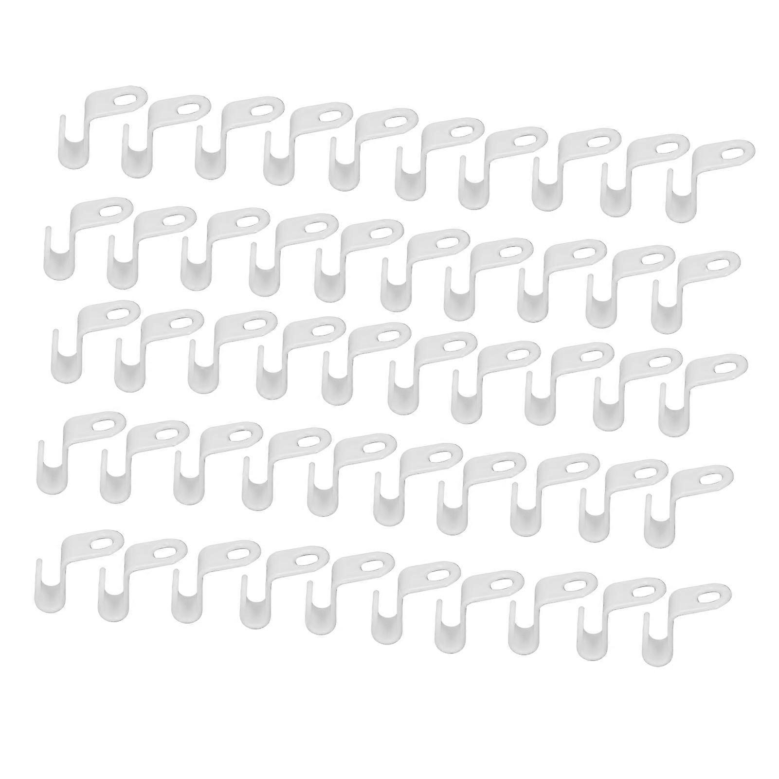 50Pcs Clothes Hanger Hook Strong Odorless Light Weight White Thickened Hanger Connection Hook