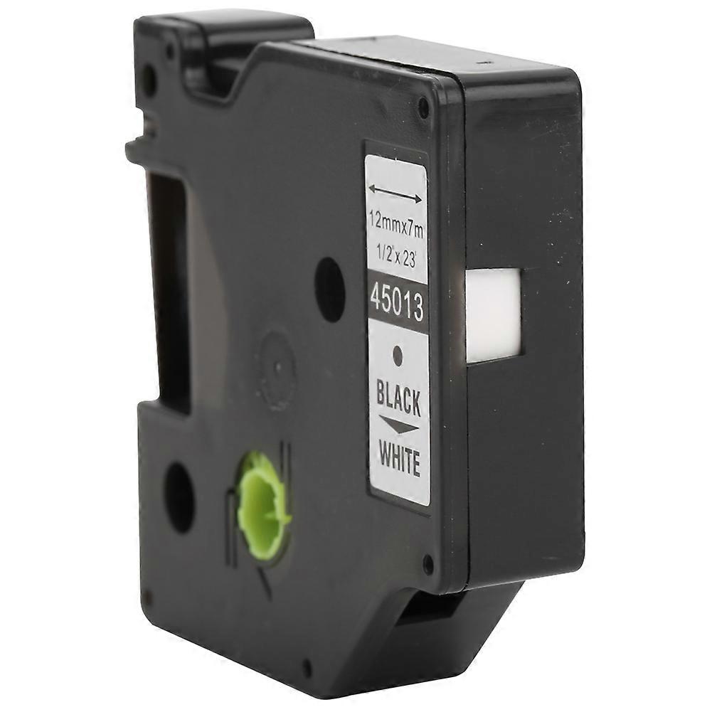 Laminated Label Tape Label Maker Color Tape Black on White 12mm for ...