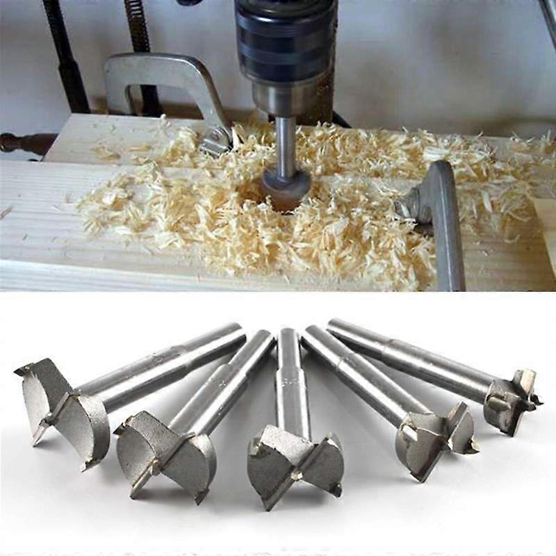 5pc flat wing drill woodworking opener carpentry Hole punch bit reaming hinge punching