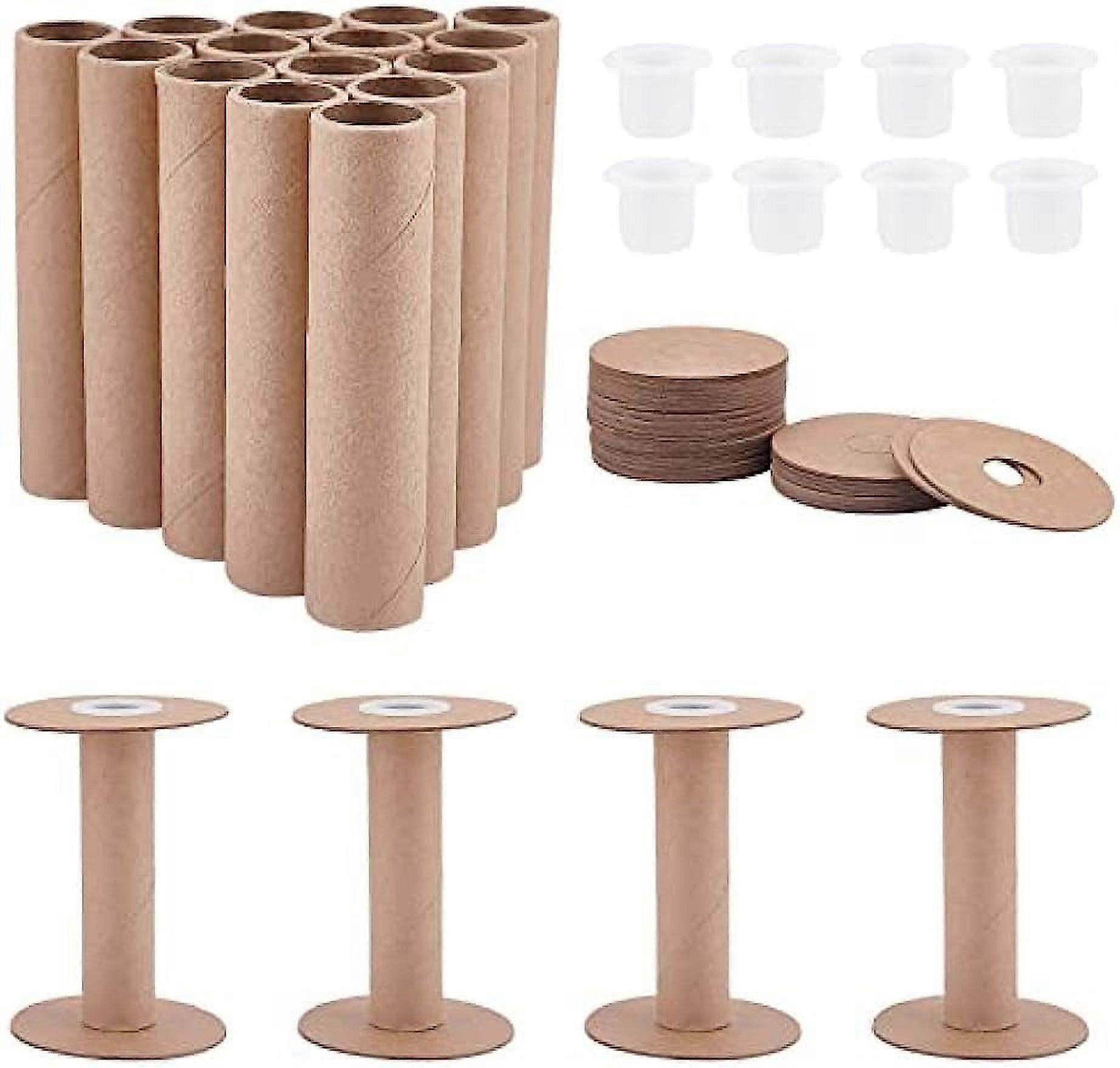 20pcs Empty Wire Spools Removable Paper Sewing Spools Thread String Bobbin Weaving Bobbins Craft Spools