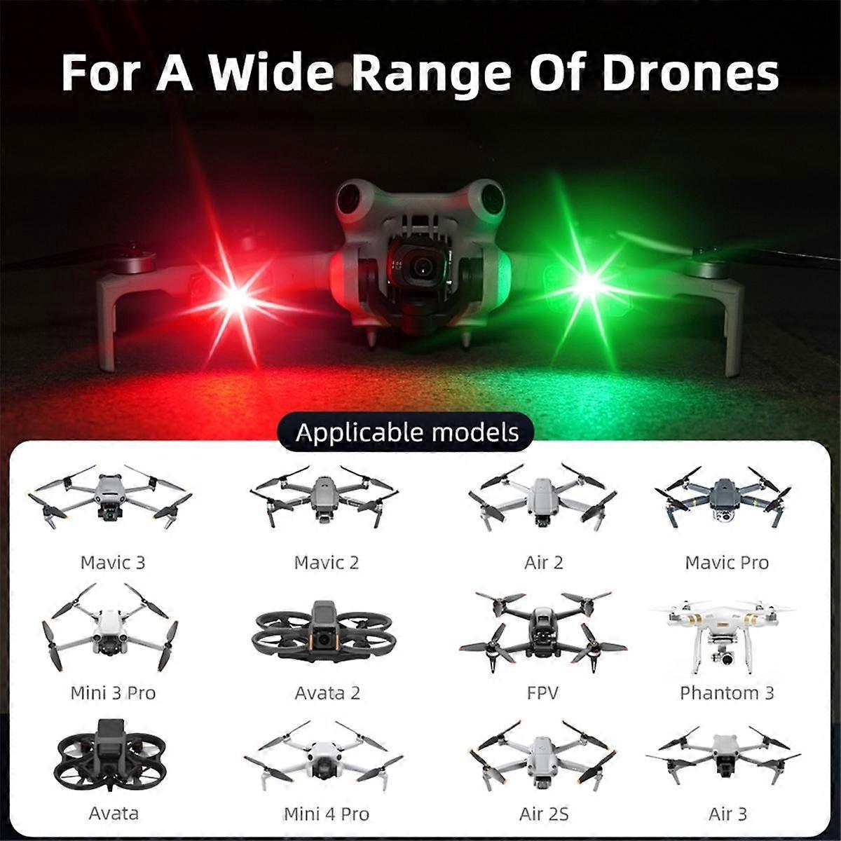 Light Strobe for Avata 2 Drone Light LED Bike Aircraft Night Flying Lamp Flash Mini Flashing Warning Signal Light