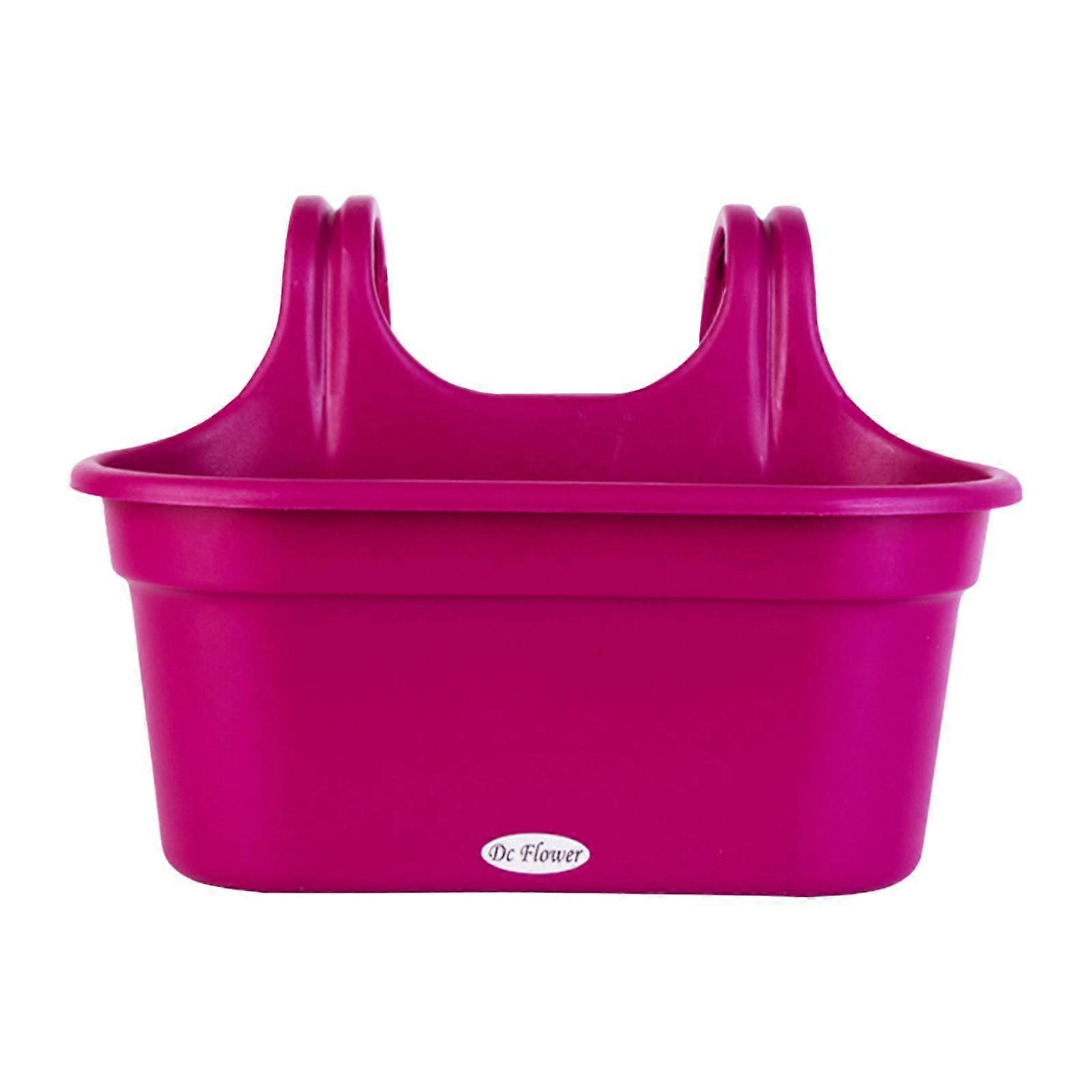 Balcony Railing Planter with Drainage Hole for Windowsill Garden Countryside Rose Red