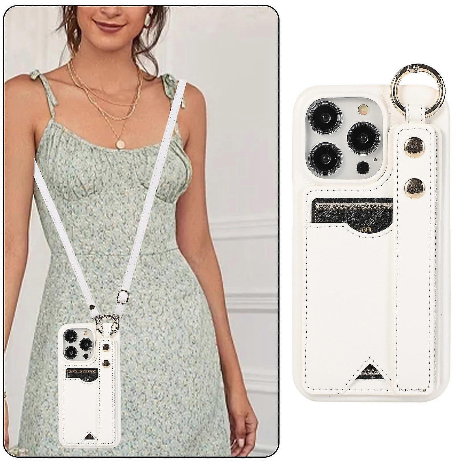 For Iphone 15 Pro Max/ 15 Ultra Wallet Case With Card Holder Phone Lanyard Pu Leather For Iphone 15 Pro Max/ 15 Ultra Cade With Stand