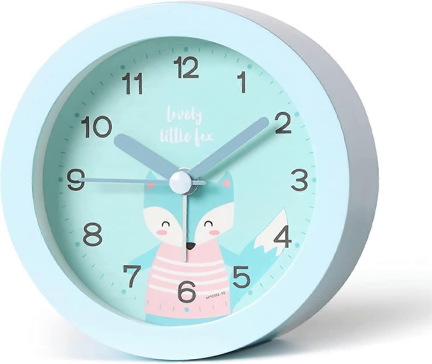 منبه للأطفال ، منبه تناظري ، منبه للطفولة المبكرة ، منبه صامت بدون علامة ، منبه للأطفال للأولاد / البنات (أزرق)