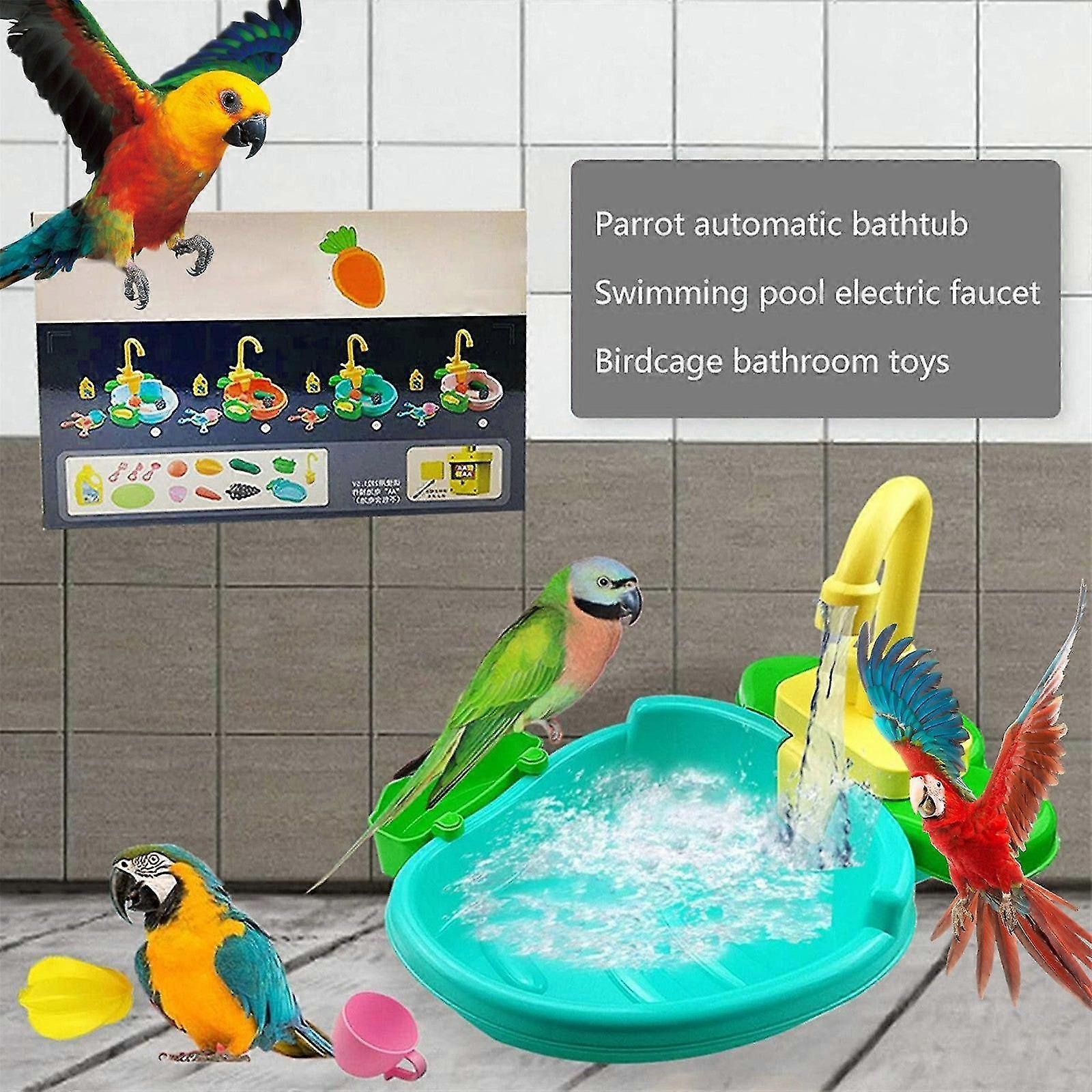 Parrot Cage With Large Water Pool And Waterfall And Water Feature preview