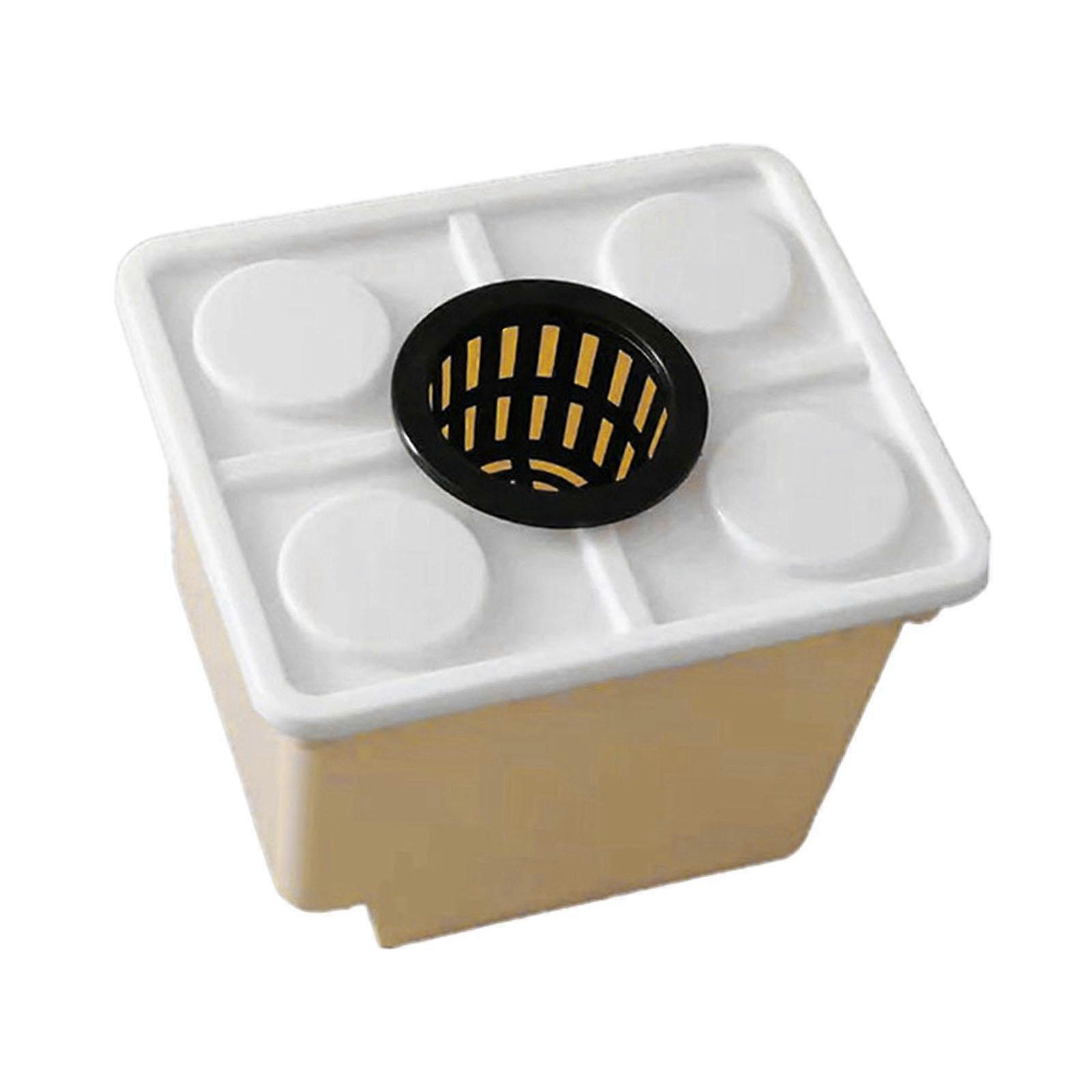 Hydroponics System Bucket with Siphon Elbows for Balcony Garden Multipurpose 1 Hole Lid