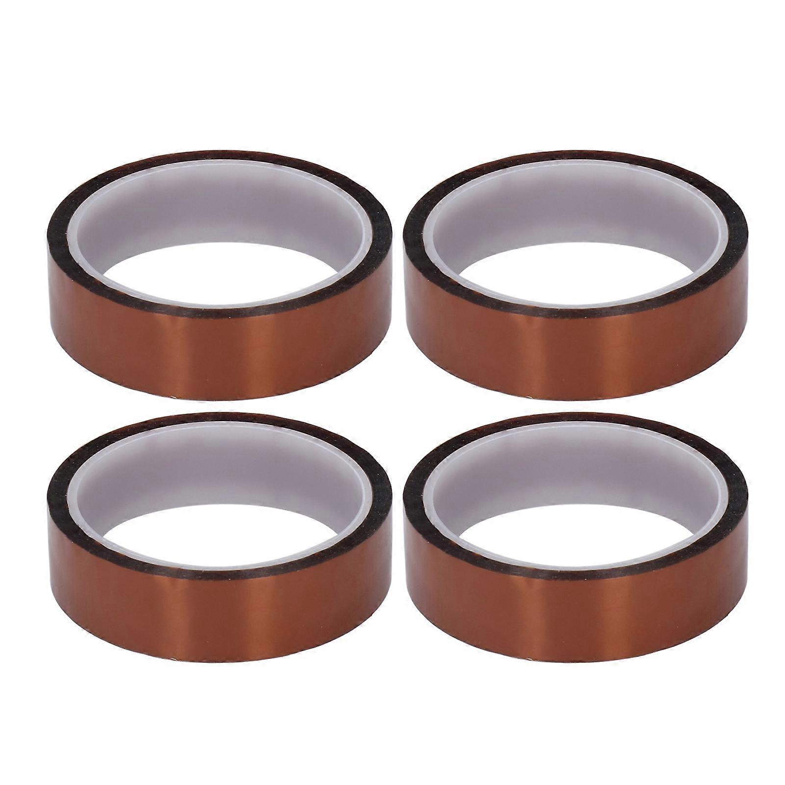 4PCS Antistatic PI Adhesive Tape High Temperature Resistant Polyimide Insulation Tapes Width 25mm / 1in