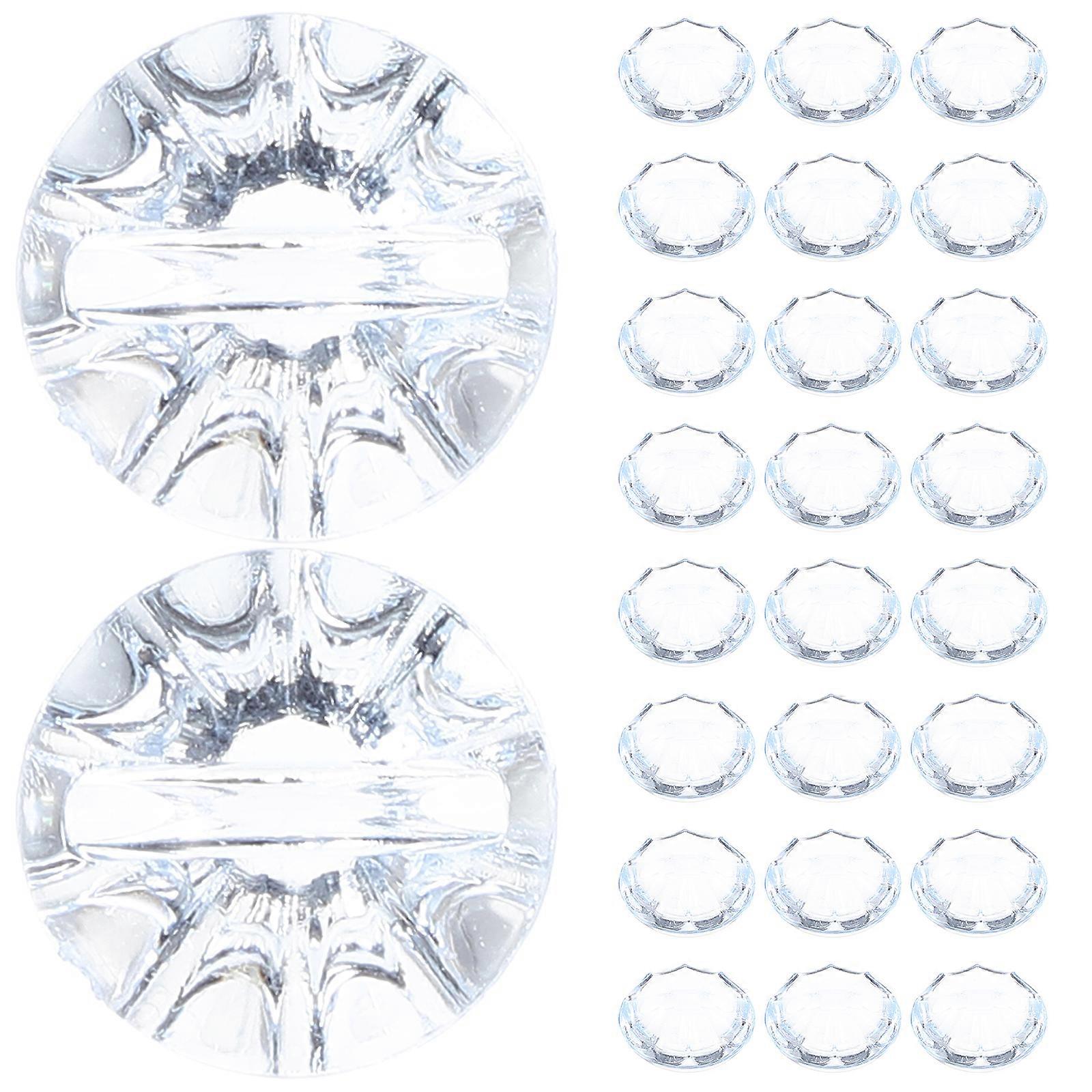 50Pcs Sweater Cast Button Clear Sewing Button Colored Clear Buttons Decorative Buttons for Sewing
